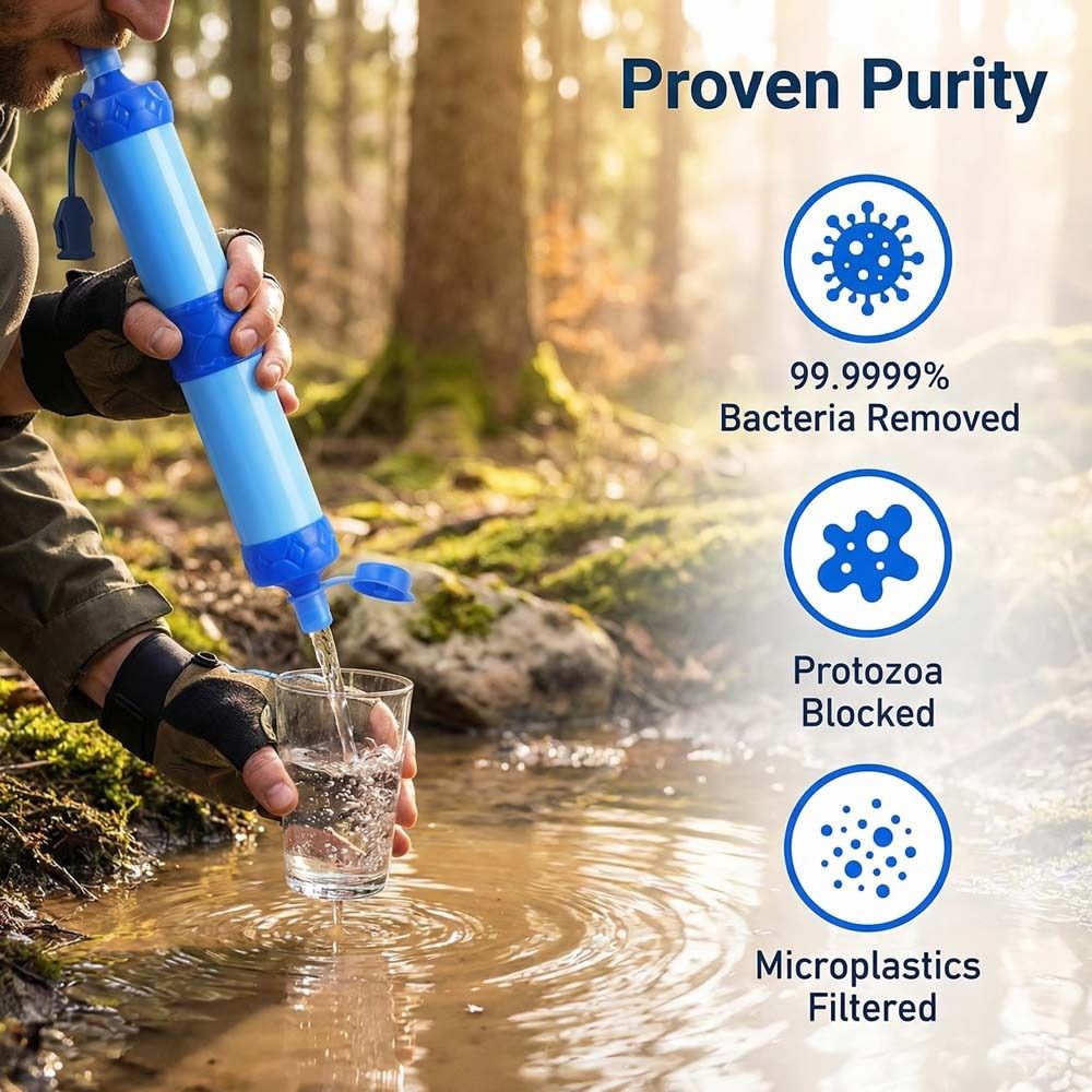 Water Purification Straw - Миниатюрная фильтрующая трубочка для воды, очиститель