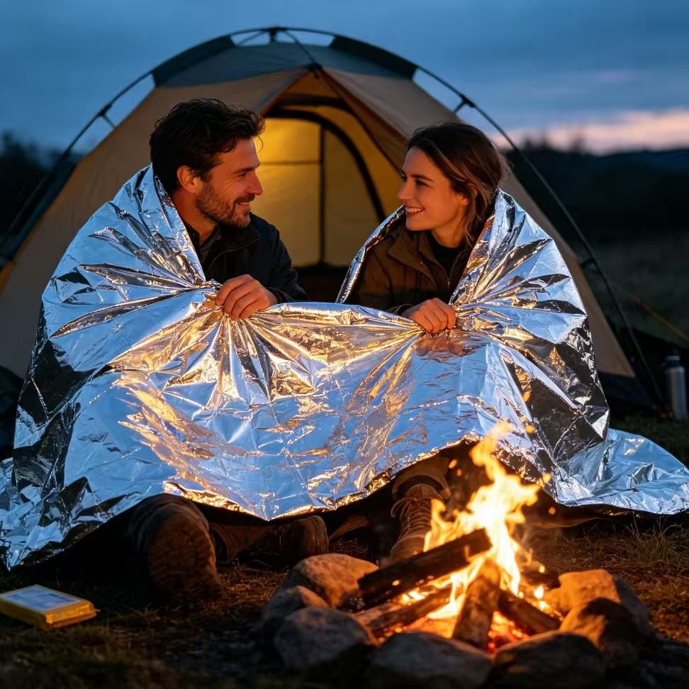 Термальное аварийное одеяло из – обзор и цена Emergency Mylar Tent